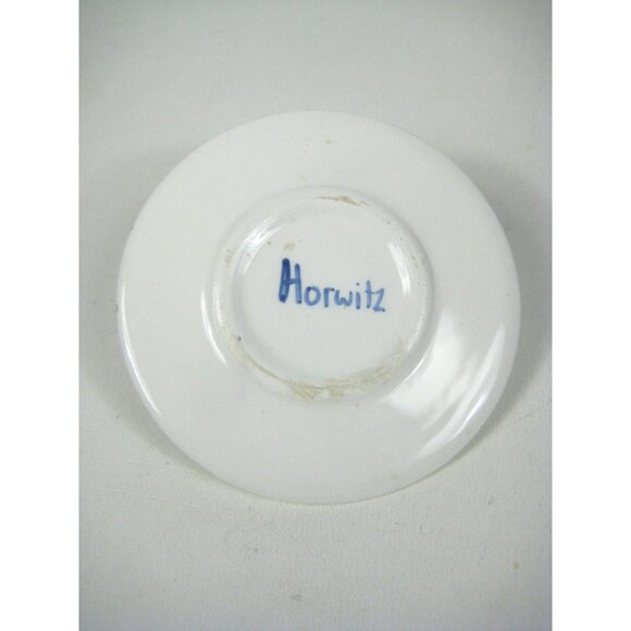 Decorative Ceramic Coaster Hand Painted Doves Grapes Horwitz Trivet - Picture 5 of 6